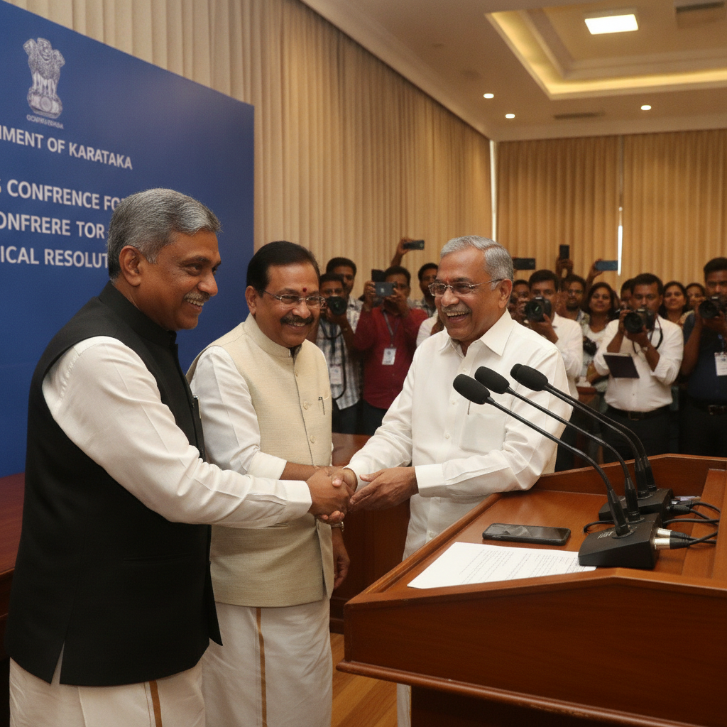 DK Shivakumar Resolves Cabinet Portfolio Dispute With Ramalinga Reddy