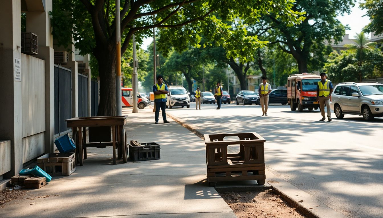 Jayanagar Vendors Face Goods Confiscation in GBA Footpath Clearance Drive