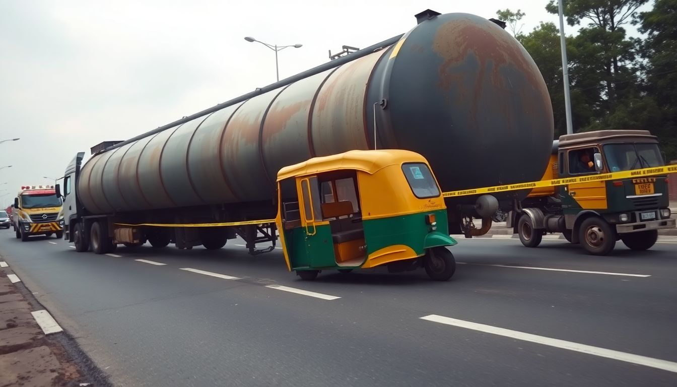 Two Killed as Tanker Overturns and Crushes Auto on Ghodbunder Road in Thane
