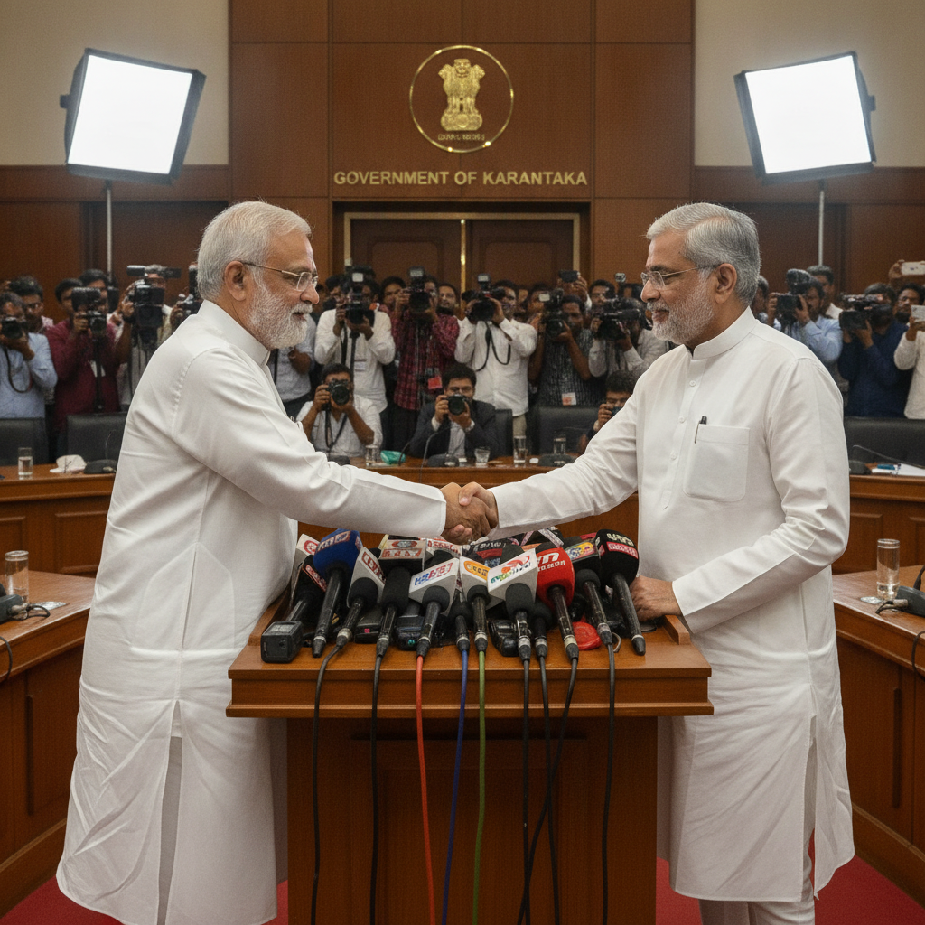 DK Shivakumar Resolves Cabinet Portfolio Dispute With Ramalinga Reddy