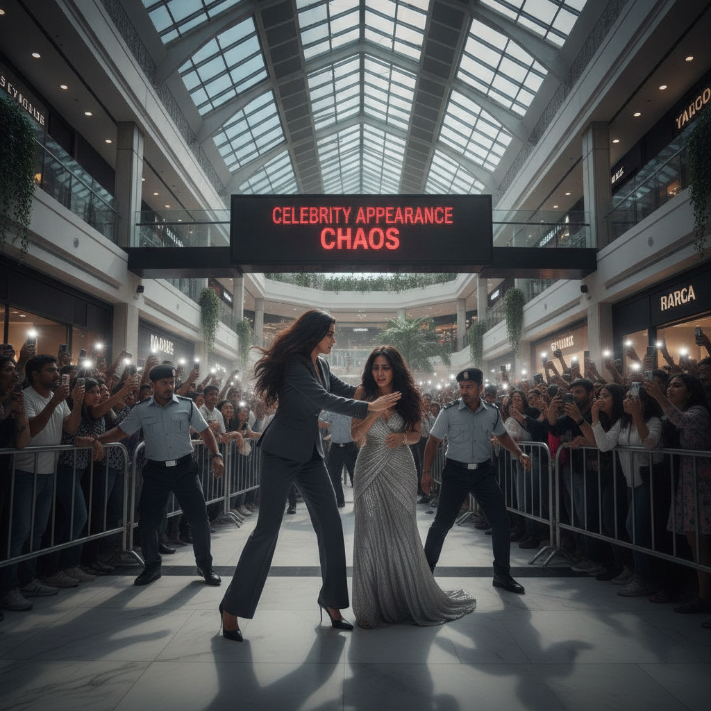 Kriti Sanon Shields Rashmika Mandanna From Surging Crowd At Pune Mall